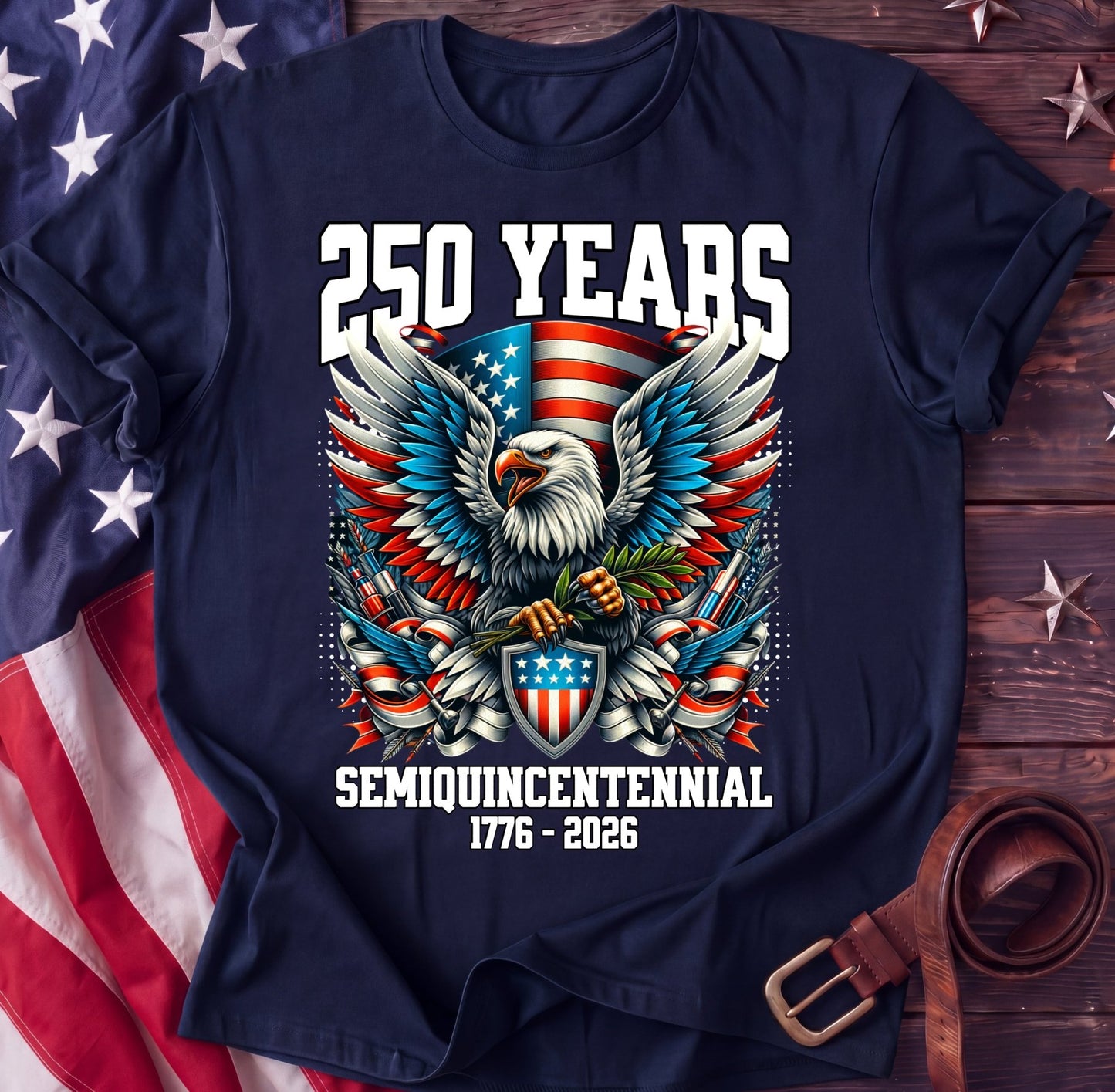 Semiquincentennial Seal Tee — 250 Years Eagle Crest | 1776–2026 Shirt - TwoFiftyYears